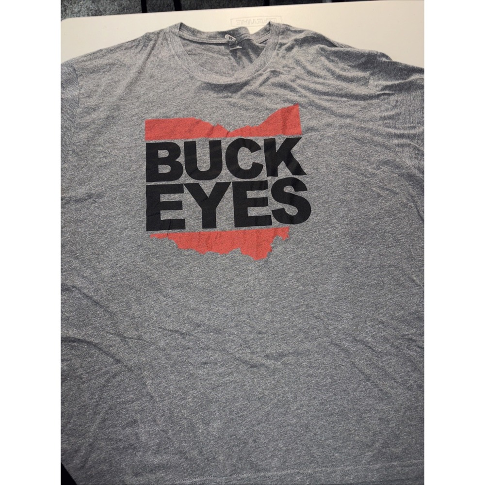 Ohio State Buckeyes Football Retro T Shirt- 2XL Grey Cleveland Clothing Company